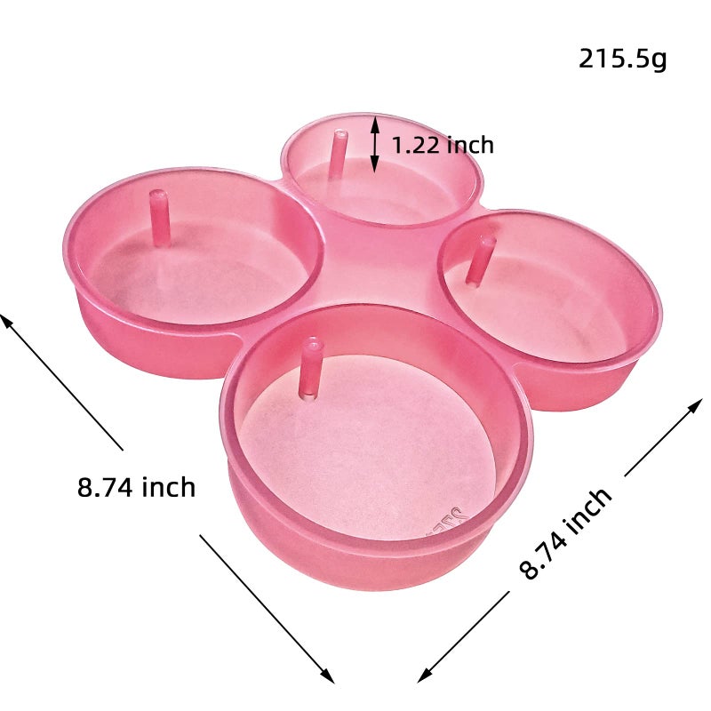 MUBYOK (300 Design Optional) MUBYOK M02 4inch Circles with Holes 4 Cavity Silicone Freshie Mold for Baking Aroma Beads Car Freshie Supplies - Image 5